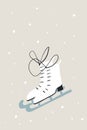 Illustration of a Pair of Ice Skates Royalty Free Stock Photo